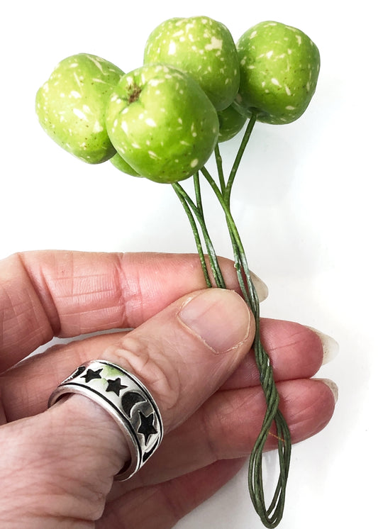 Vintage Millinery Green Crab Apples Bunch