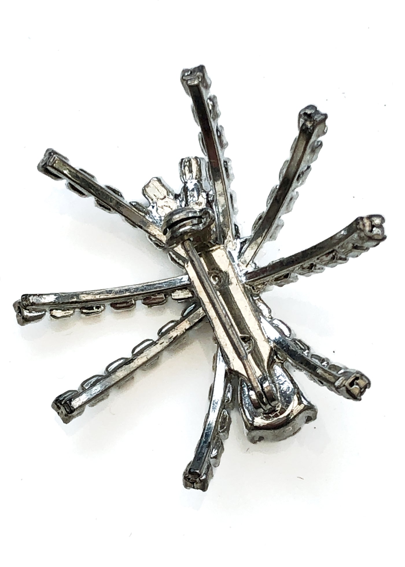 Vintage 80s Rhinestone Spider Brooch