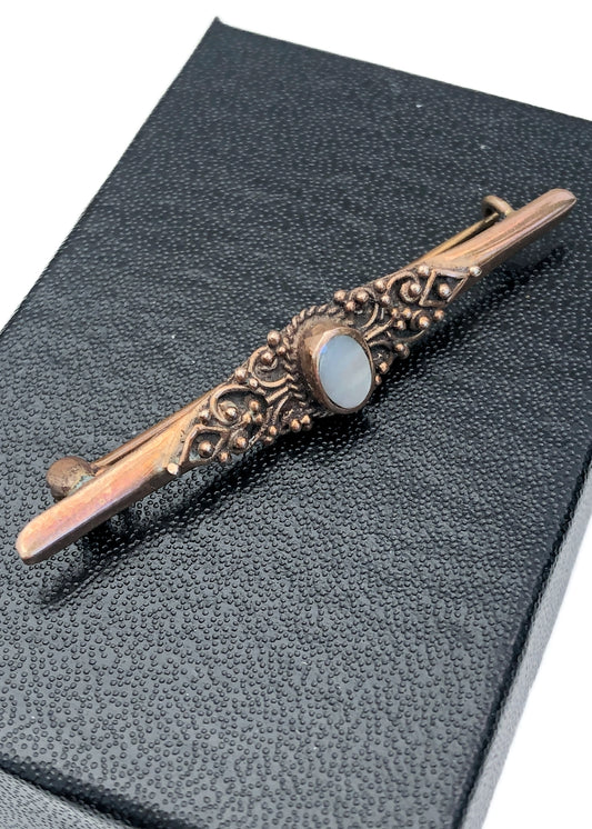 Vintage Edwardian Moonstone Bar Brooch