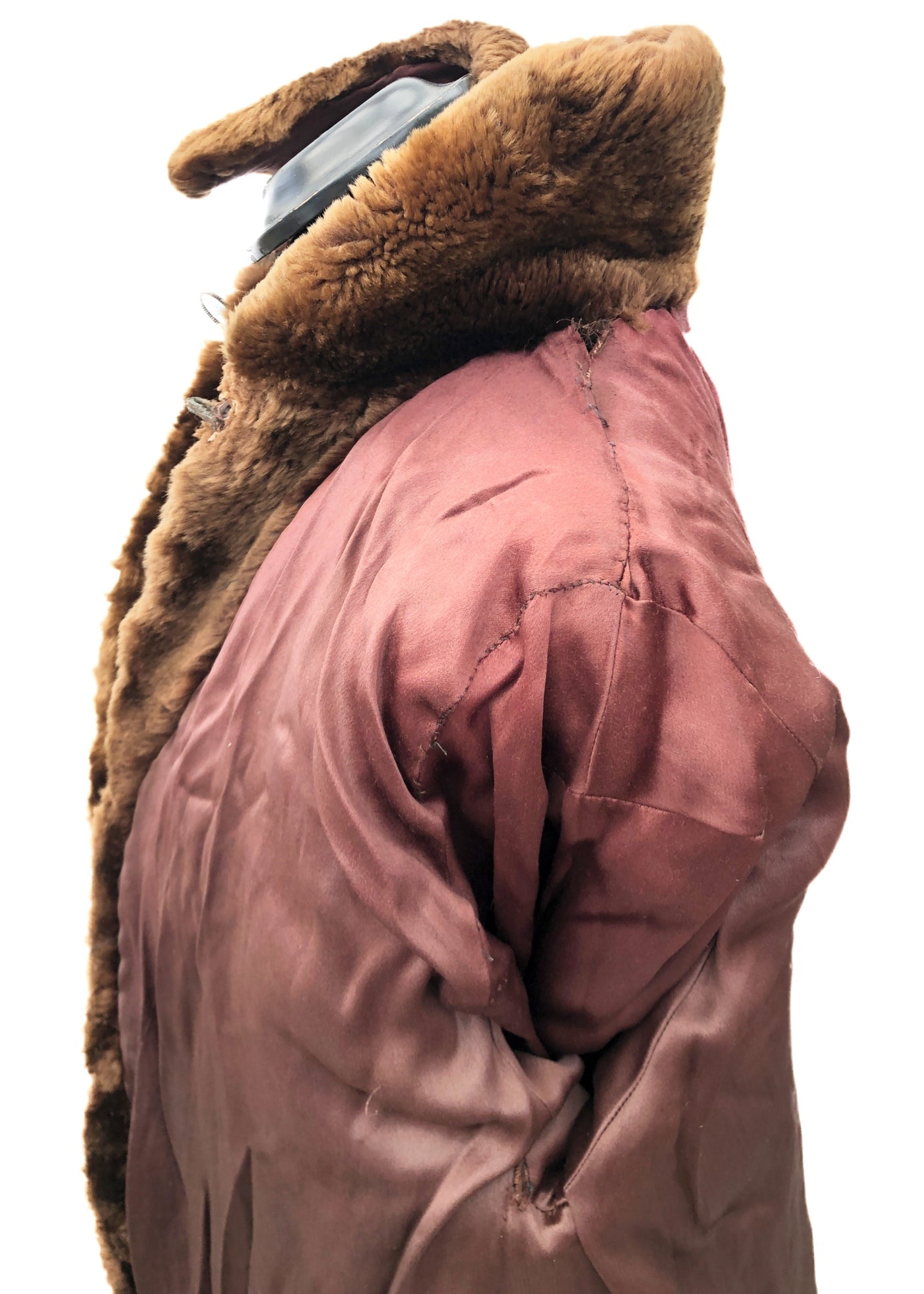 Vintage 50s Mouton Teddy Bear Winter Swing Coat • Beaver Lamb Sheepskin
