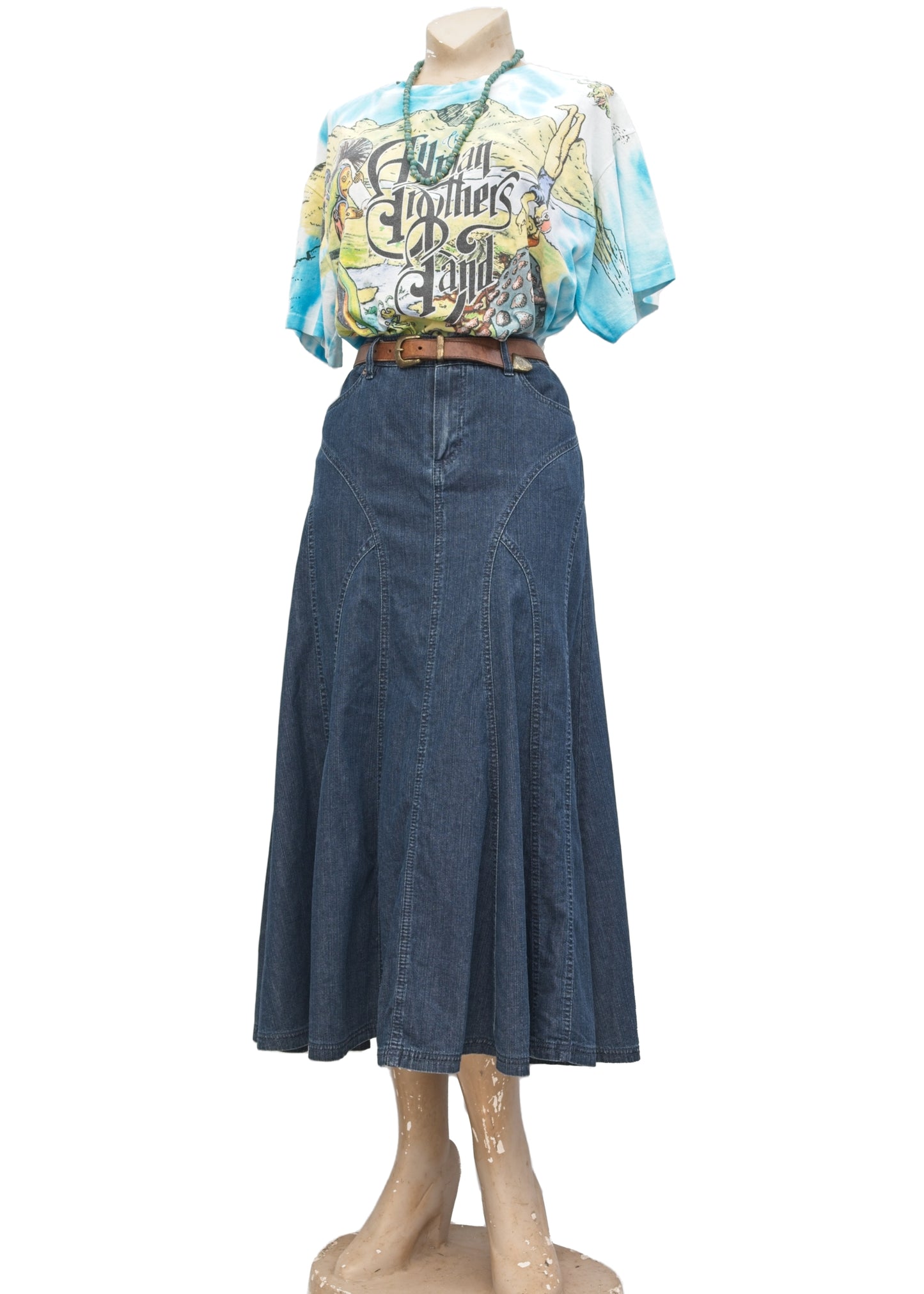 Y2K Blue Denim Midi Skirt • Marks and Spencers
