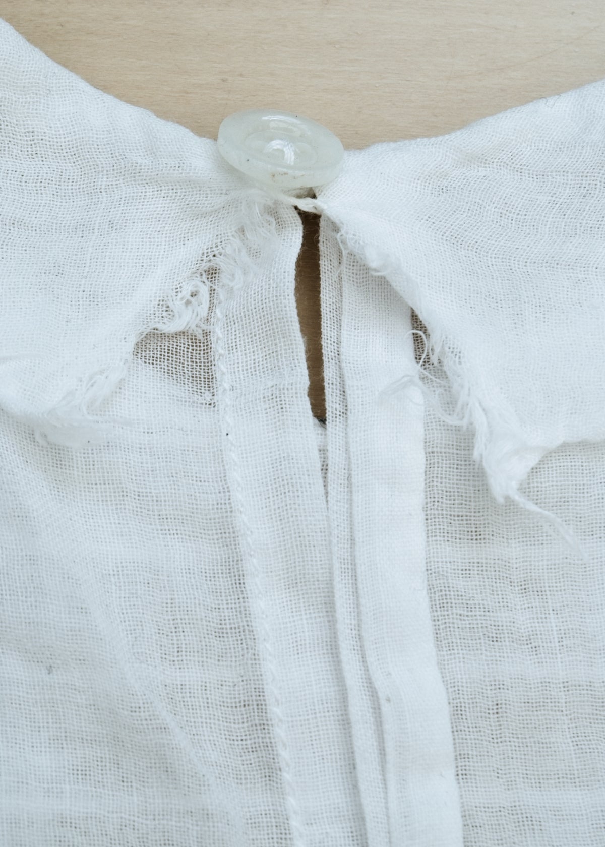 Antique Edwardian White Gauze Muslin Lawn Dress