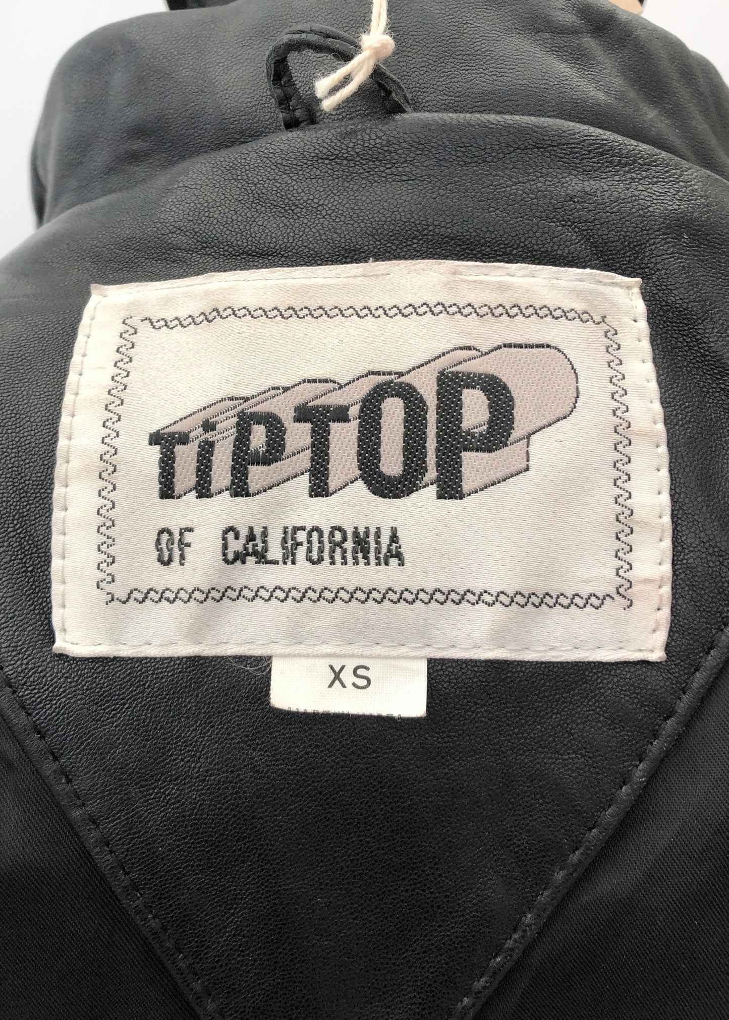 Women's Vintage 80s Longline Black Leather Biker Jacket