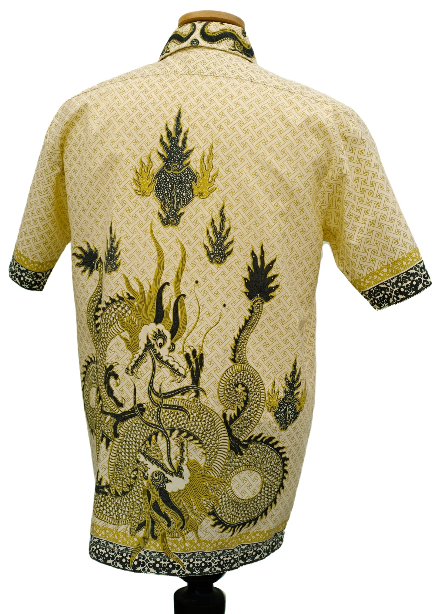 Vintage Green Dragon Short Sleeve Summer Cabana Shirt