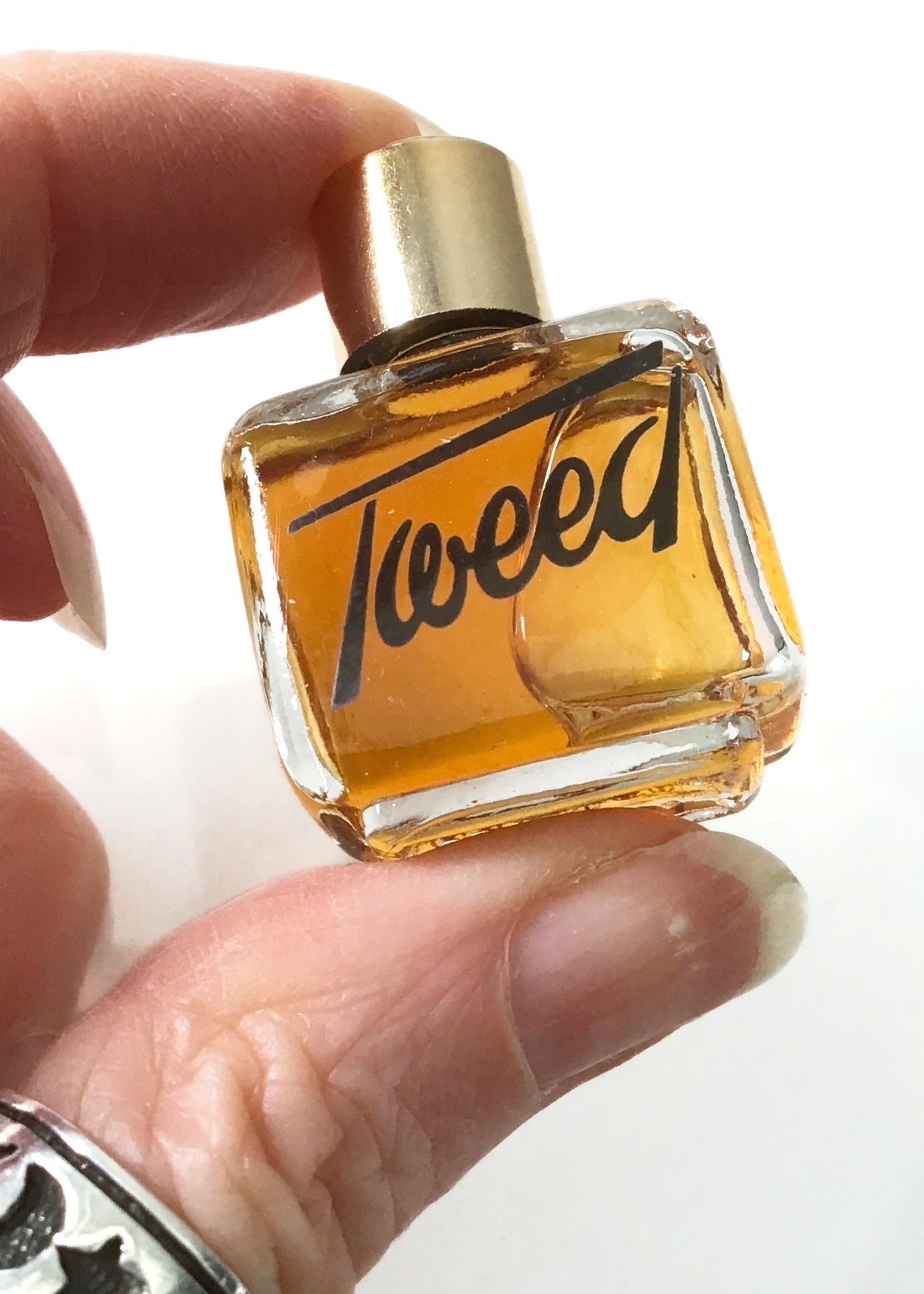 Vintage 60s Miniature Bottle of Tweed Perfume • Lentheric.