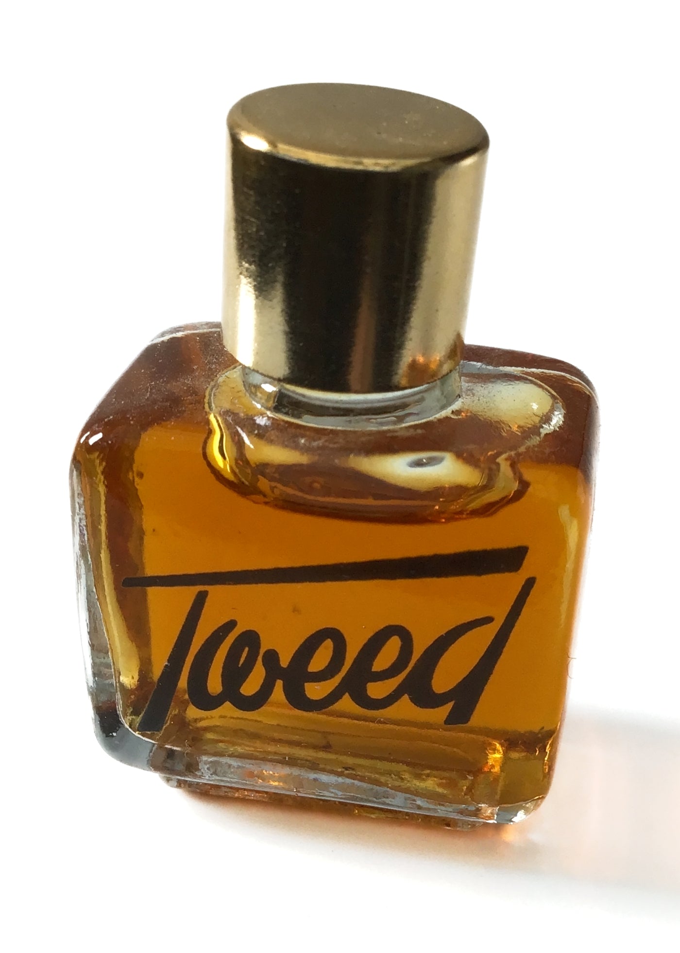 Vintage 60s Miniature Bottle of Tweed Perfume • Lentheric.