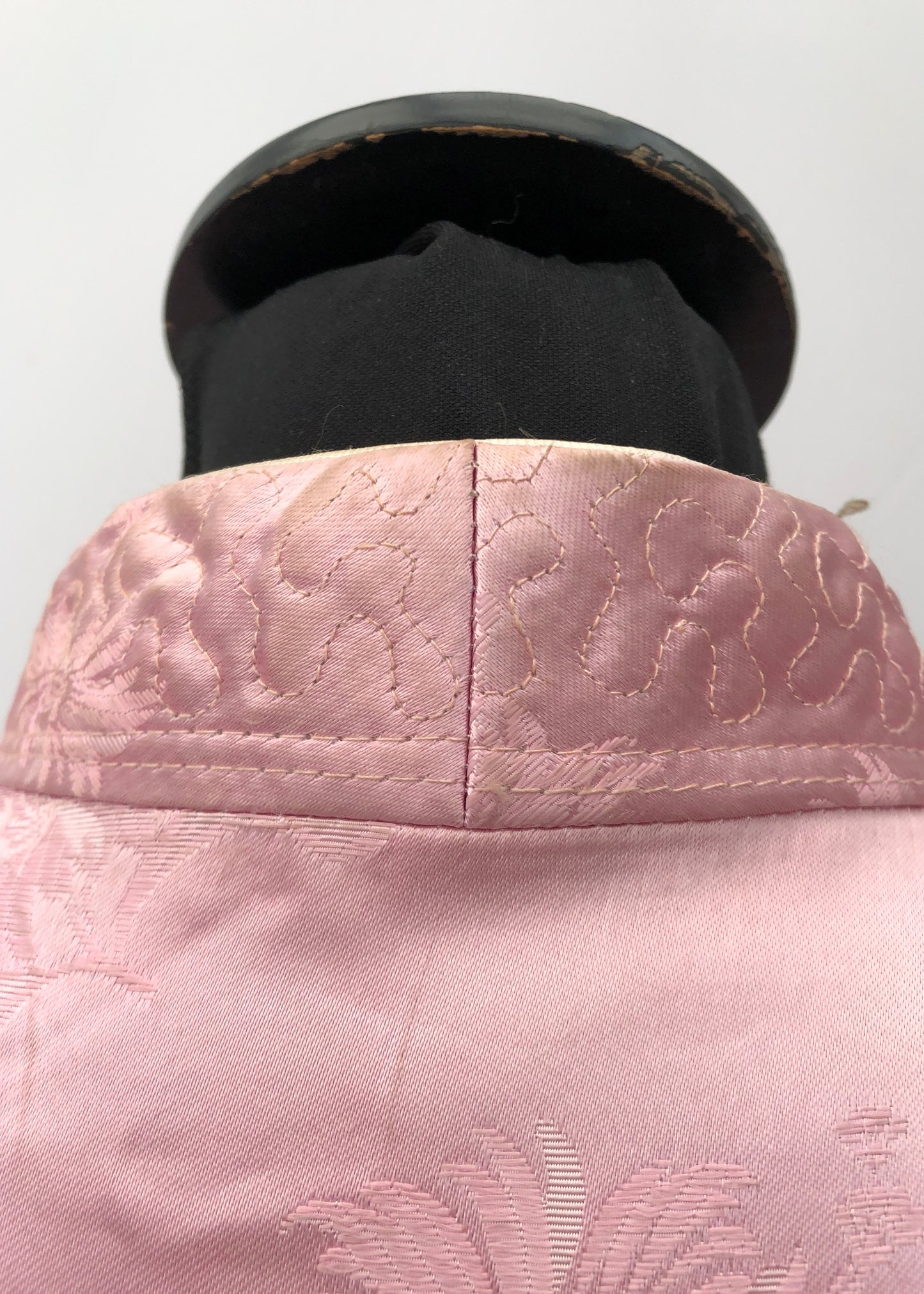 Vintage Chinese Pink & Teal Reversible Jacket • Satin Brocade
