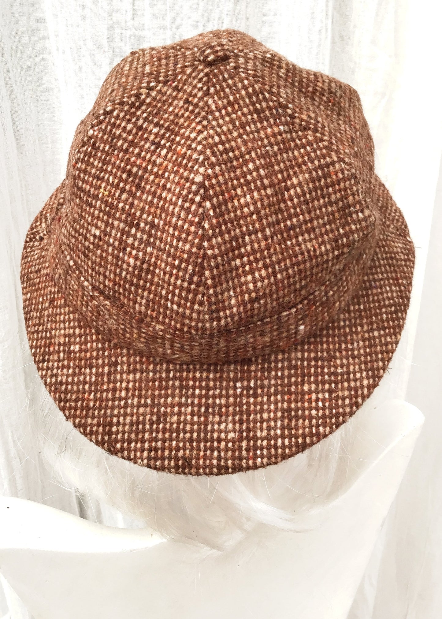 Rust Colour Wool Tweed Deerstalker Hat by Barbour