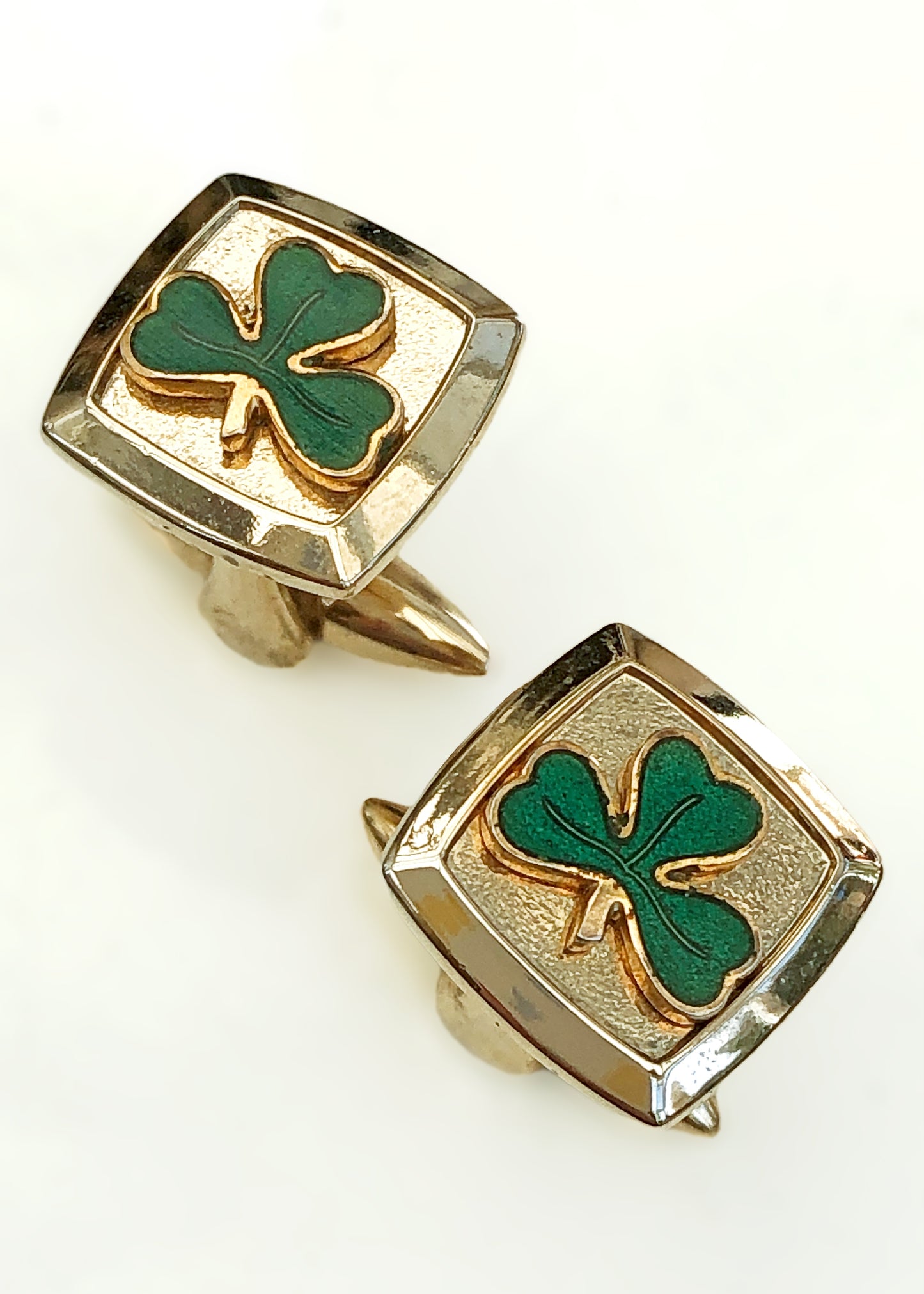 Vintage Irish Shamrock Cufflinks • St Patrick's Day