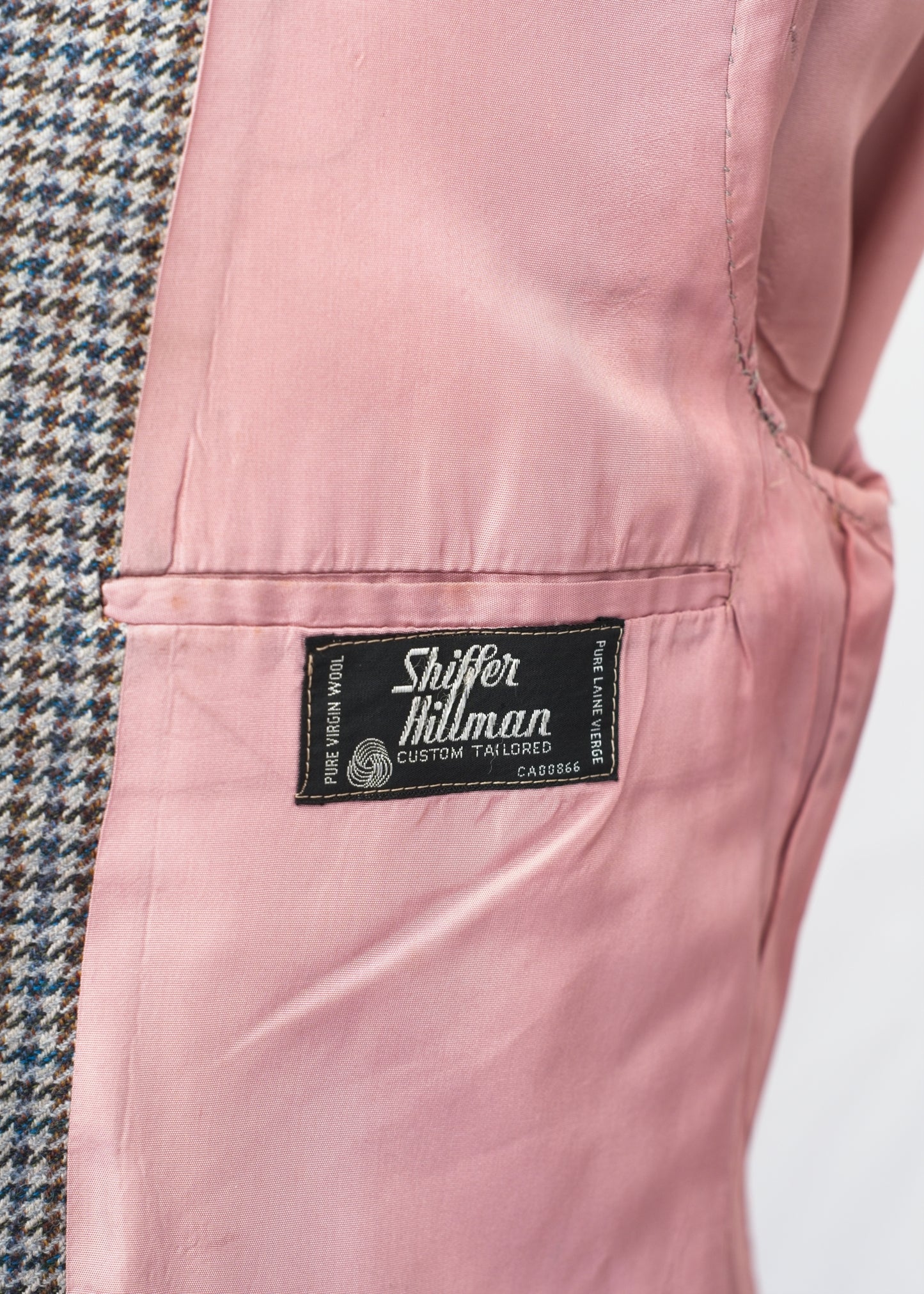 Men's Vintage Shiffer Hillman Houndstooth Tweed Blazer