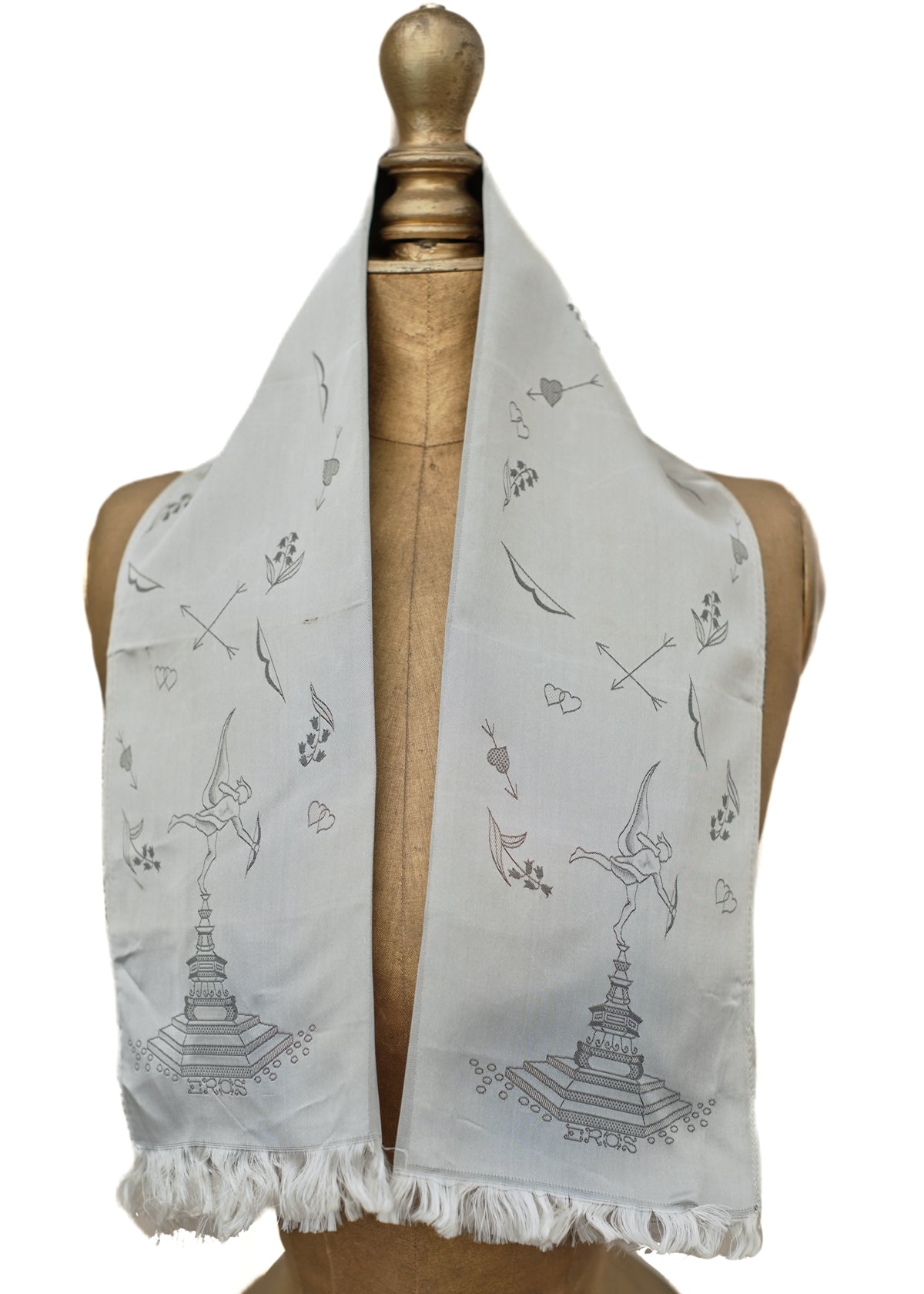 Silver Eros Dress Scarf Fringe