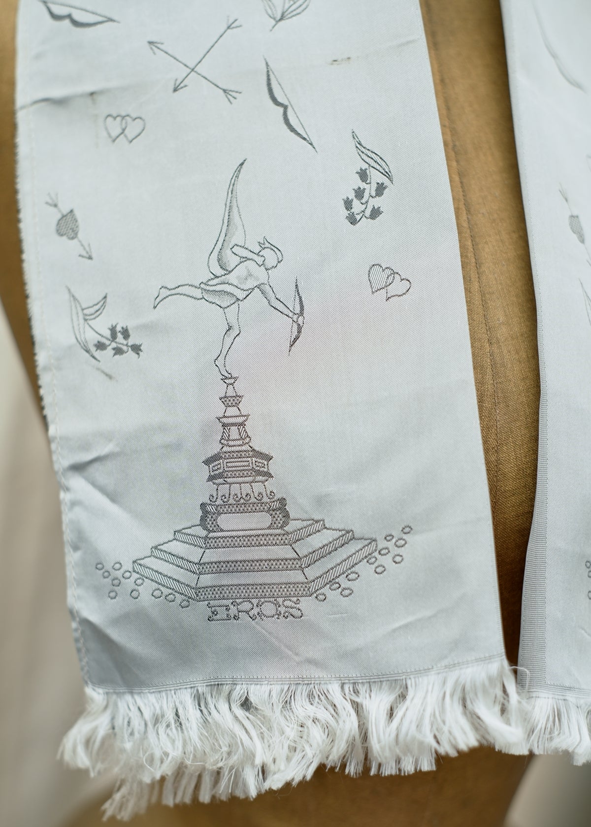 Silver Eros Dress Scarf Fringe