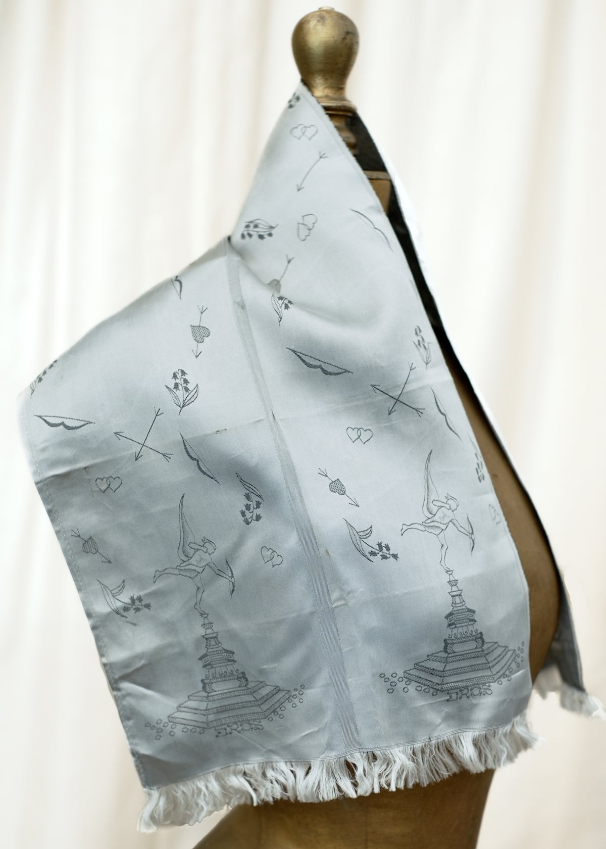 Silver Eros Dress Scarf Fringe
