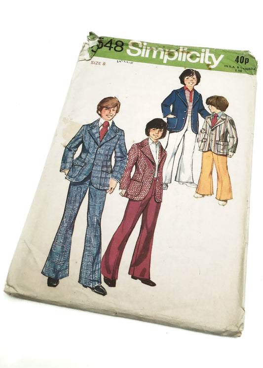 1970s Vintage Simplicity #5548 Dressmaking Pattern  • Boys' Suit