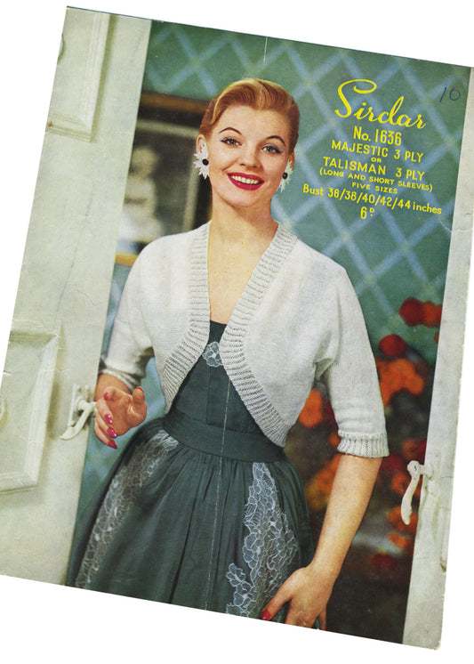 1950s Sirdar #21636 Bolero Knitting Pattern