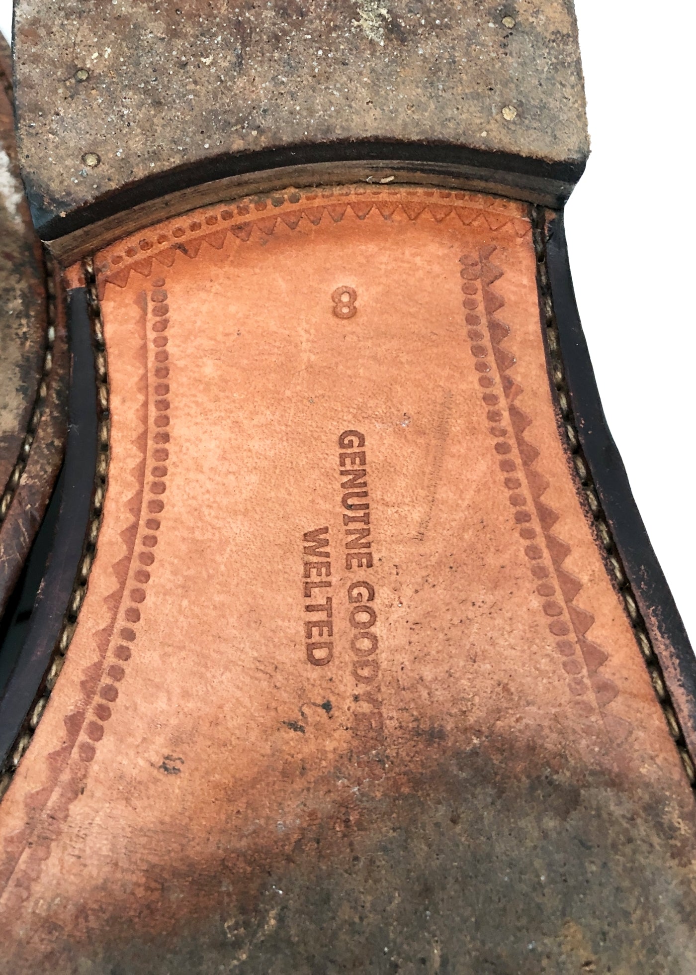 Men's Vintage Racing Green Black Brogue Shoes • Size UK 8