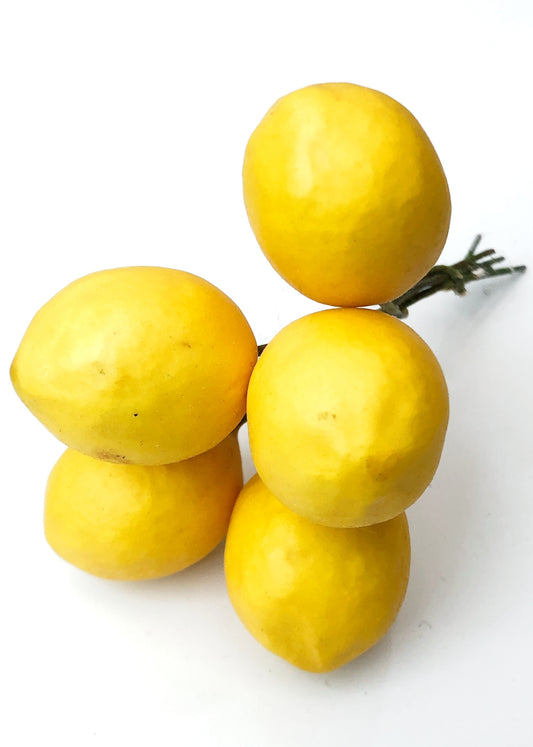Vintage Millinery Fruit Lemon Stems