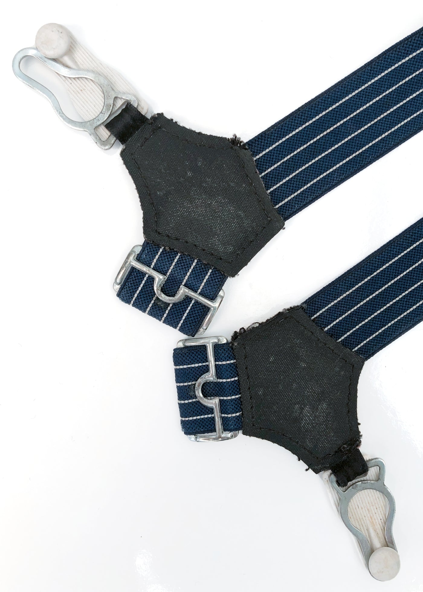 Vintage Men's Sock Suspenders Garters • Blue Elasticated