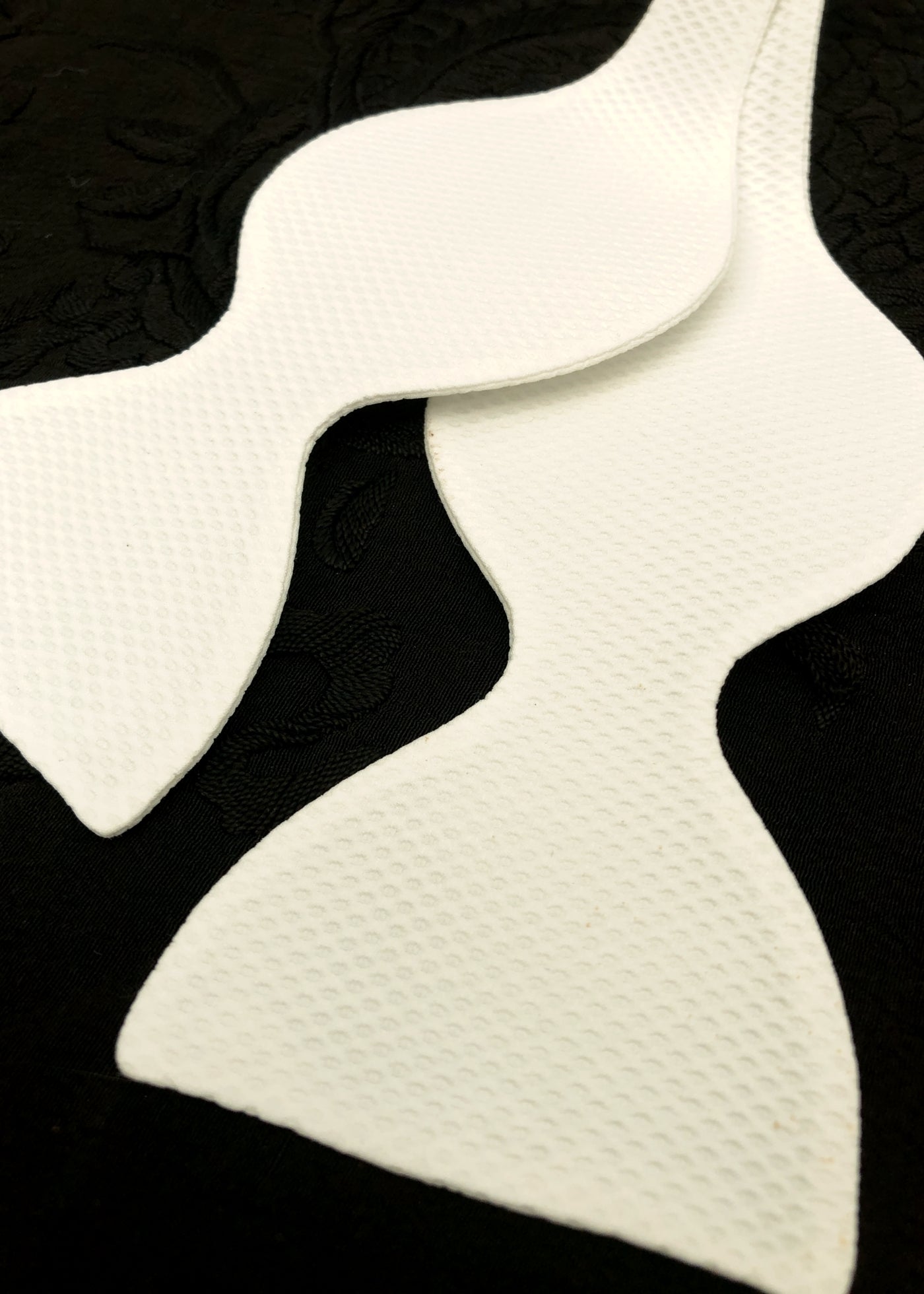 Vintage Starched White Marcella Thistle Bow Tie • Self Tie Piqué