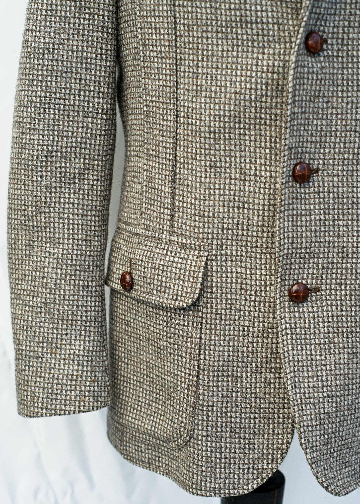 Vintage 70s Tweed Half Norfolk Sports Jacket • St Michael