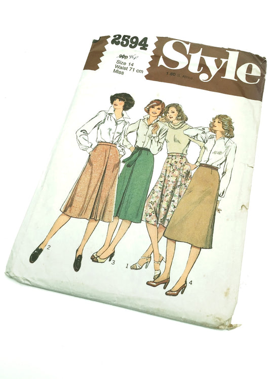 1970s Vintage Style #2594 Dressmaking Pattern  • Misses Set of Skirts 28"