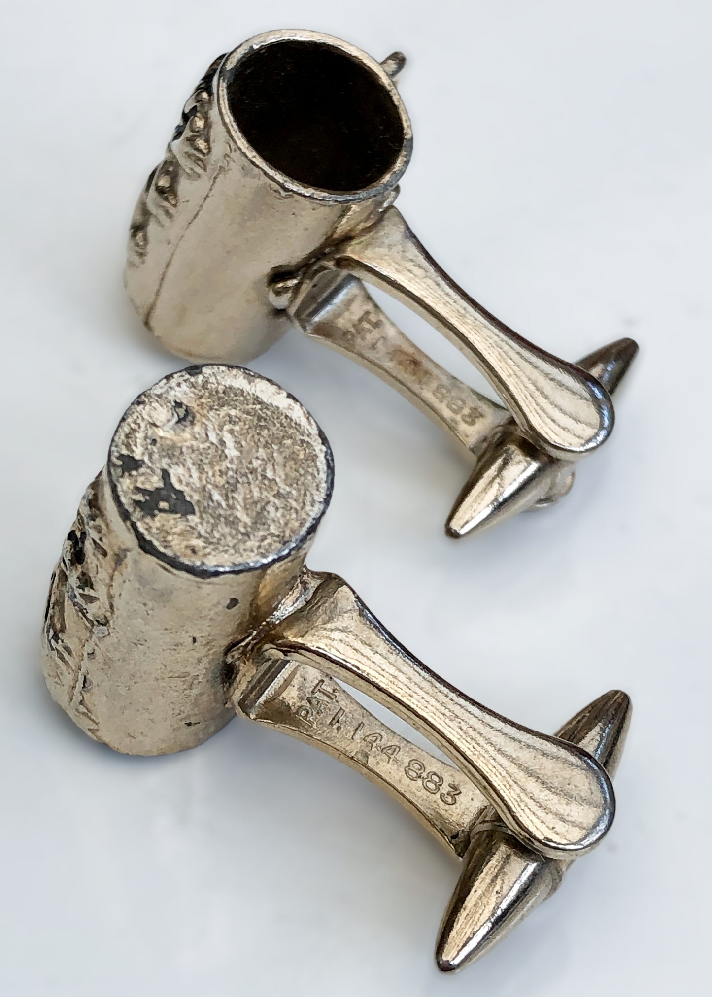 Vintage Novelty Tankard Cufflinks • Lion Emblem