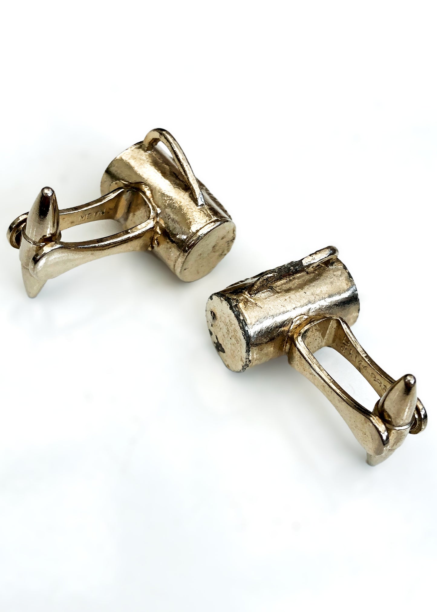 Vintage Novelty Tankard Cufflinks • Lion Emblem
