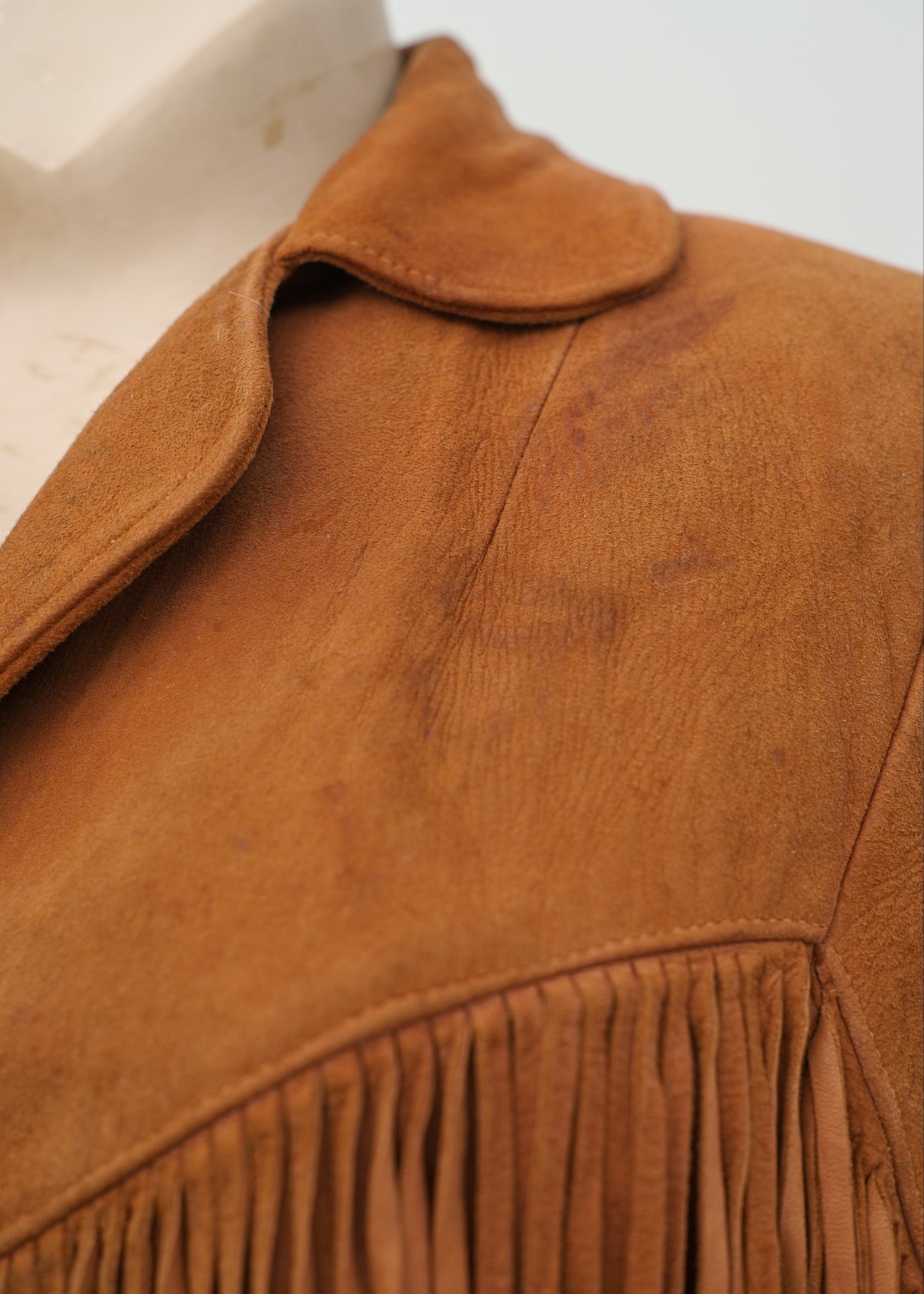 Vintage Western Buckskin Suede Fringed Jacket • Canadian