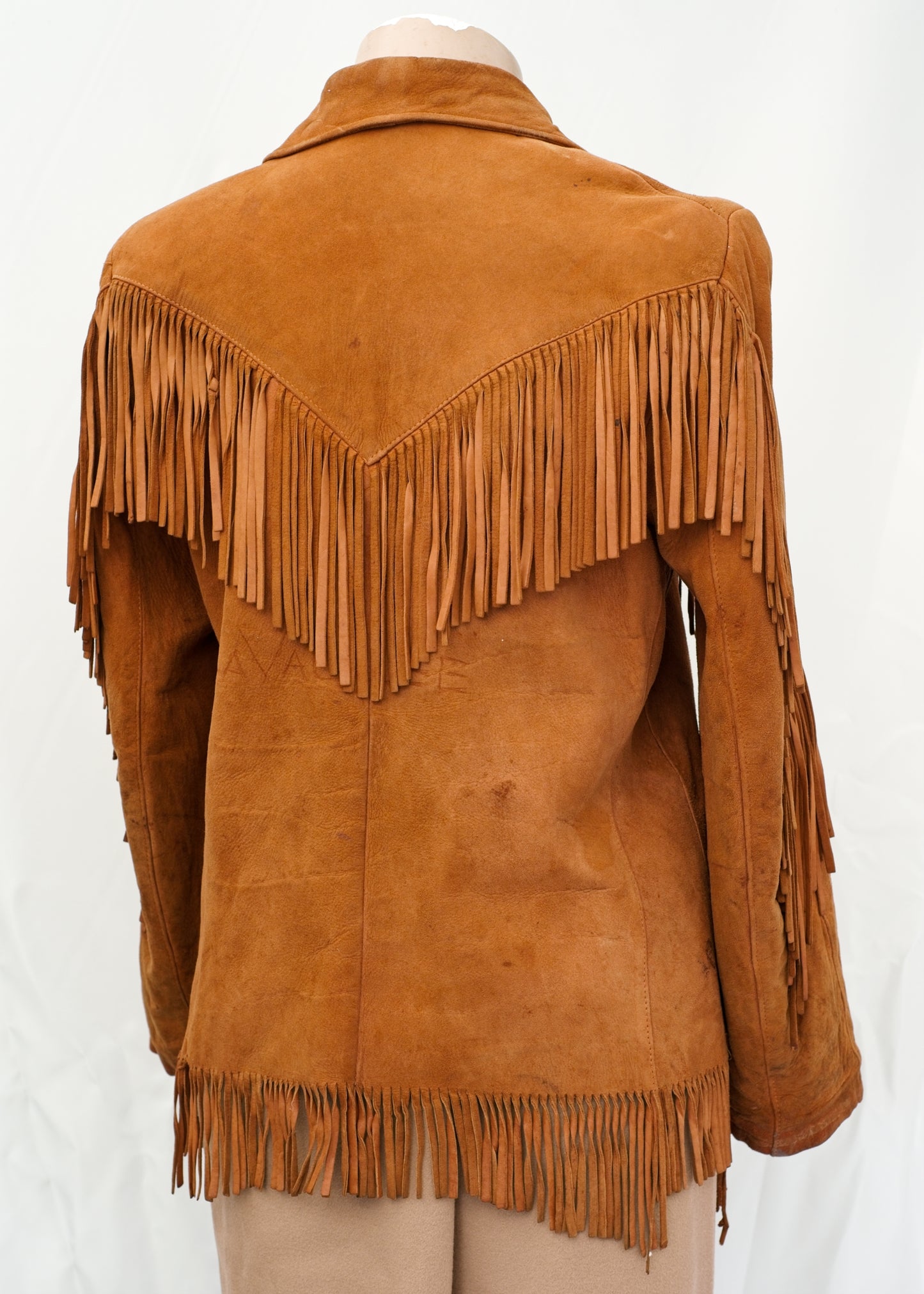 Vintage Western Buckskin Suede Fringed Jacket • Canadian