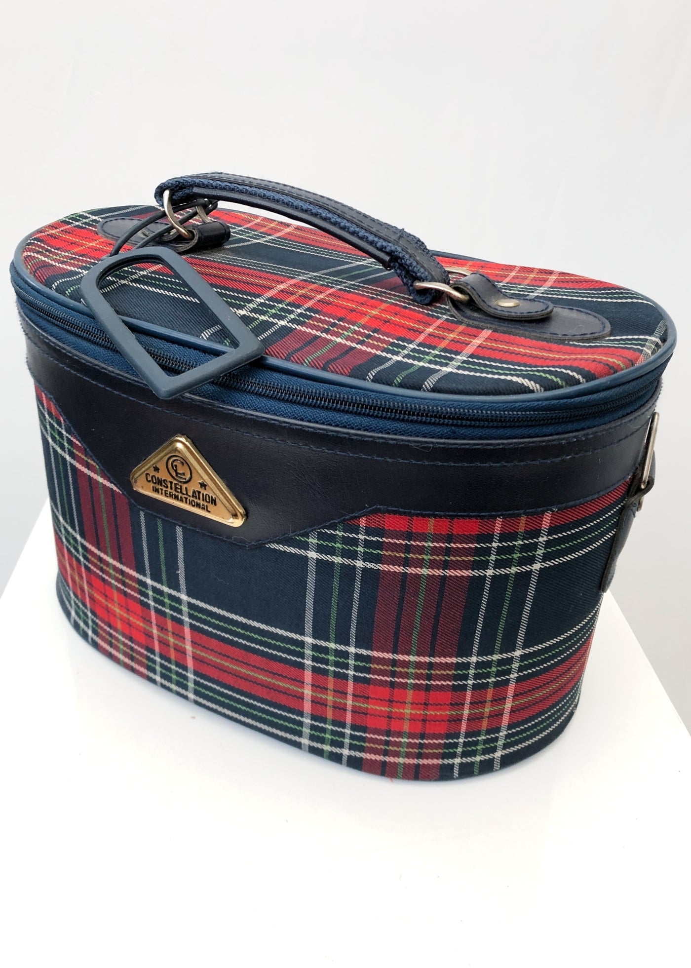 Vintage Constellation Tartan Vanity Case • Travel Flight Case