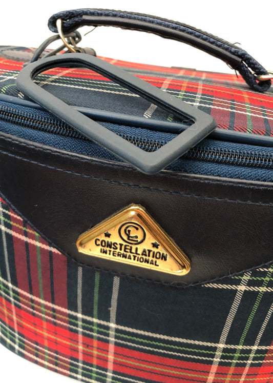 Vintage Constellation Tartan Vanity Case • Travel Flight Case