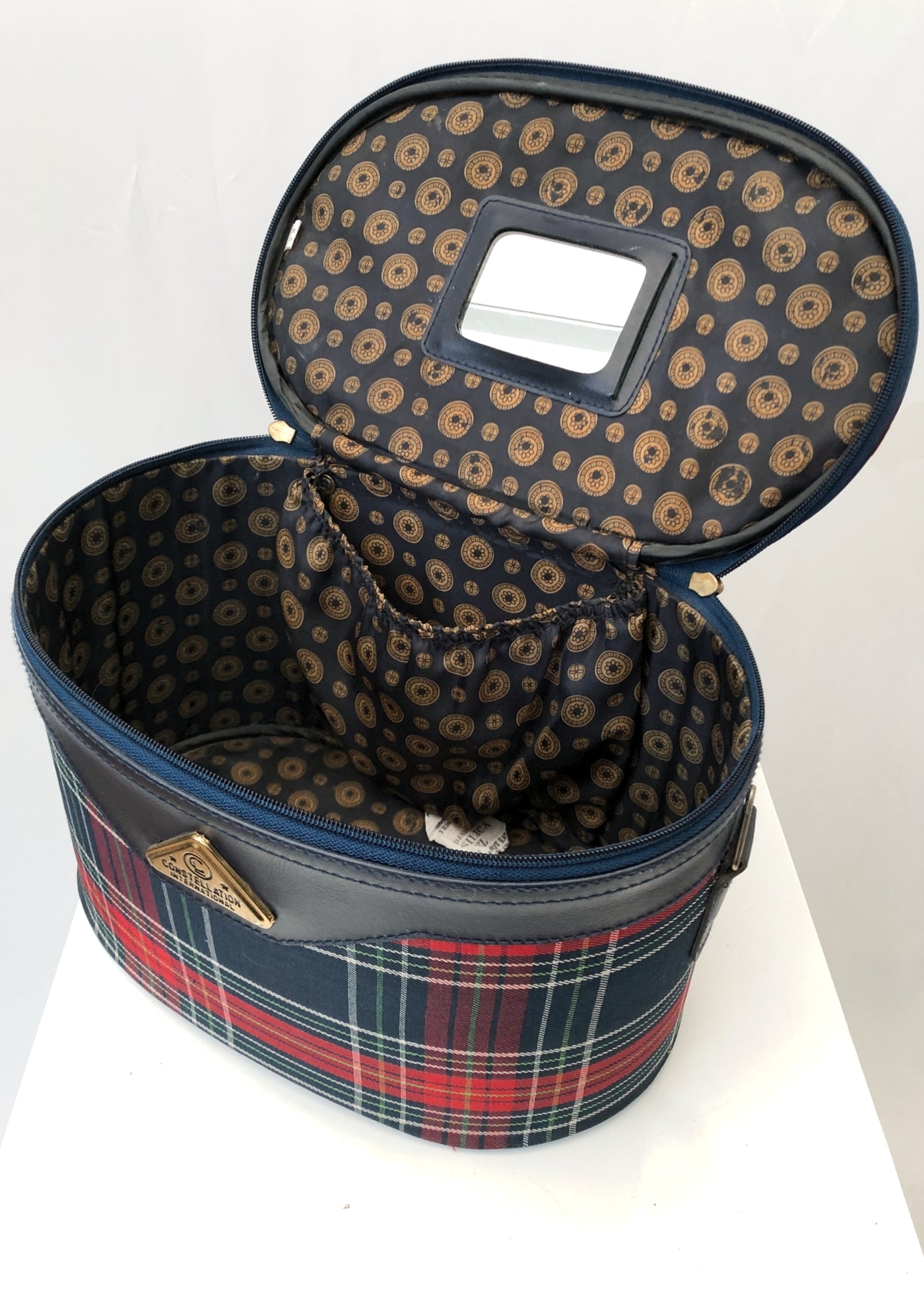 Vintage Constellation Tartan Vanity Case • Travel Flight Case