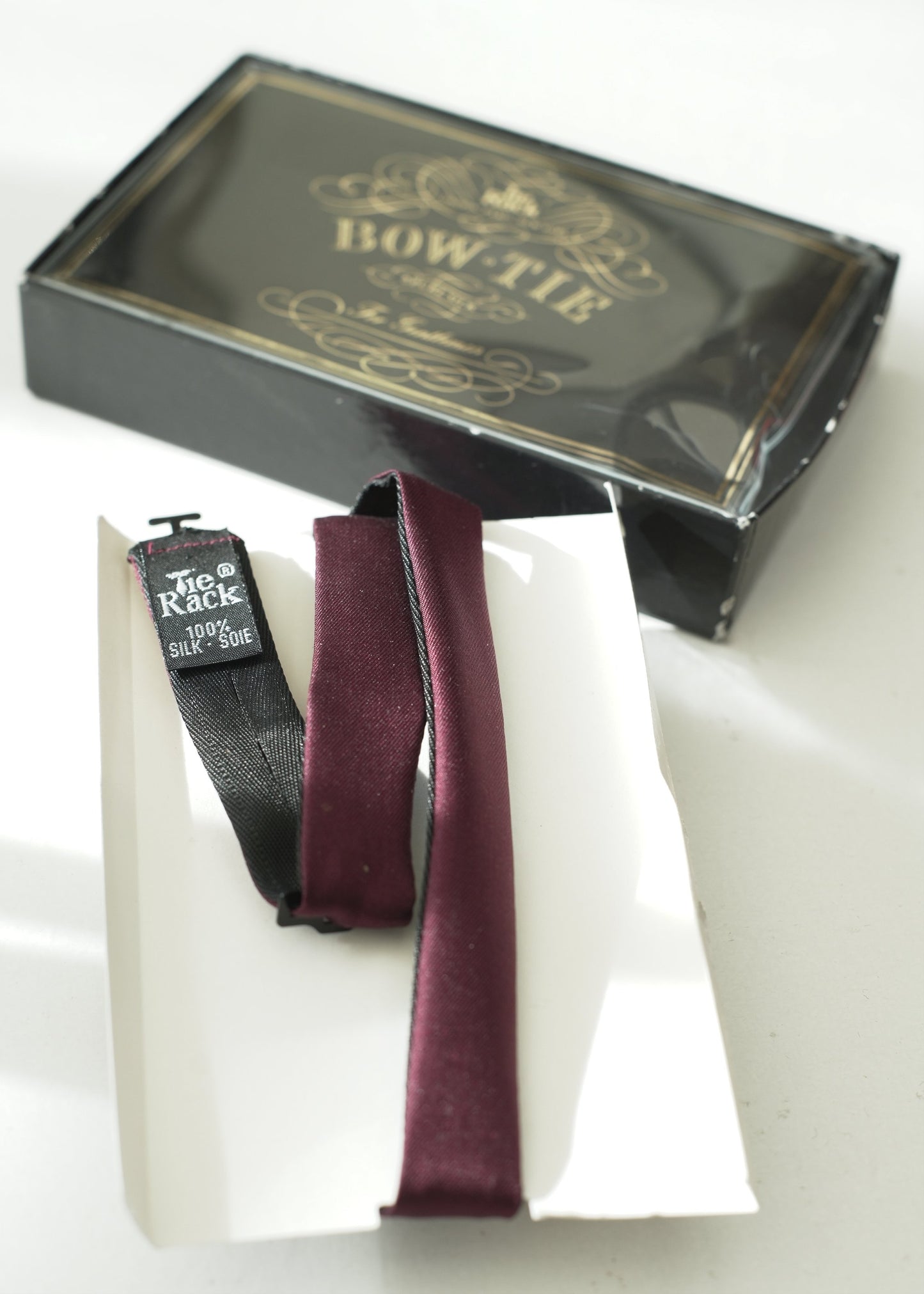 Burgundy Plum Silk Pre-Tied Bow Tie • Tie Rack