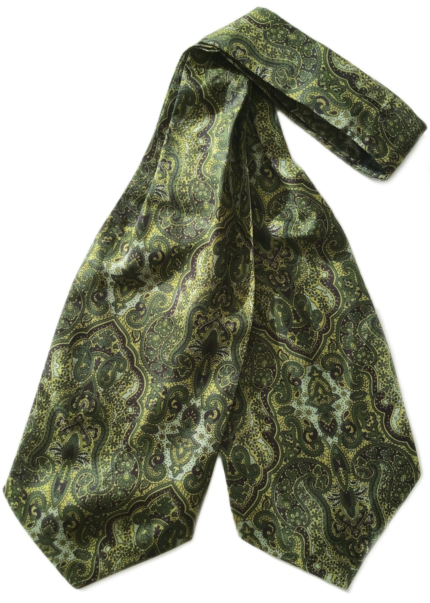 vintage green tootal cravat tie in shades of green