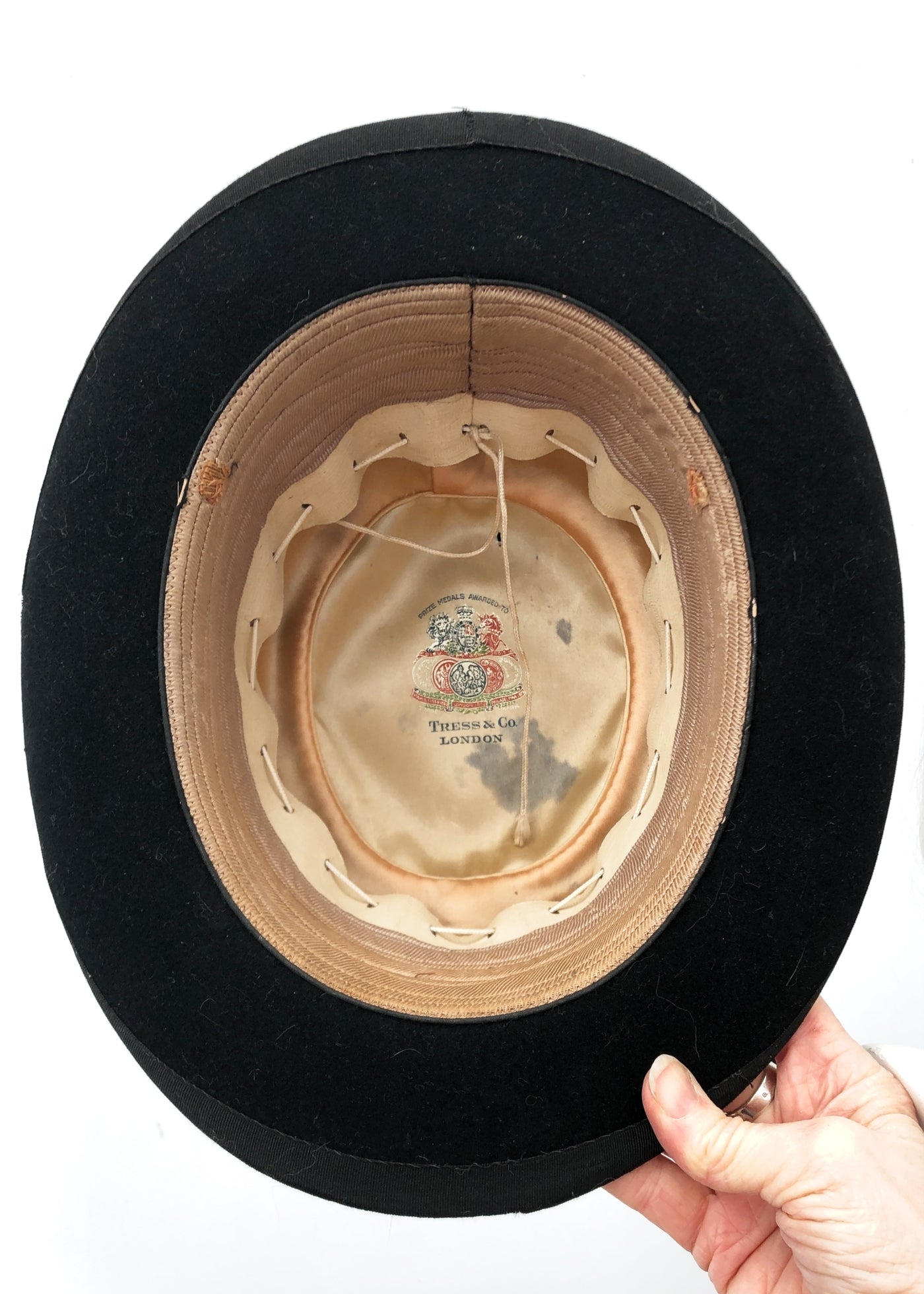Vintage Tress & Co Black Bowler Hat