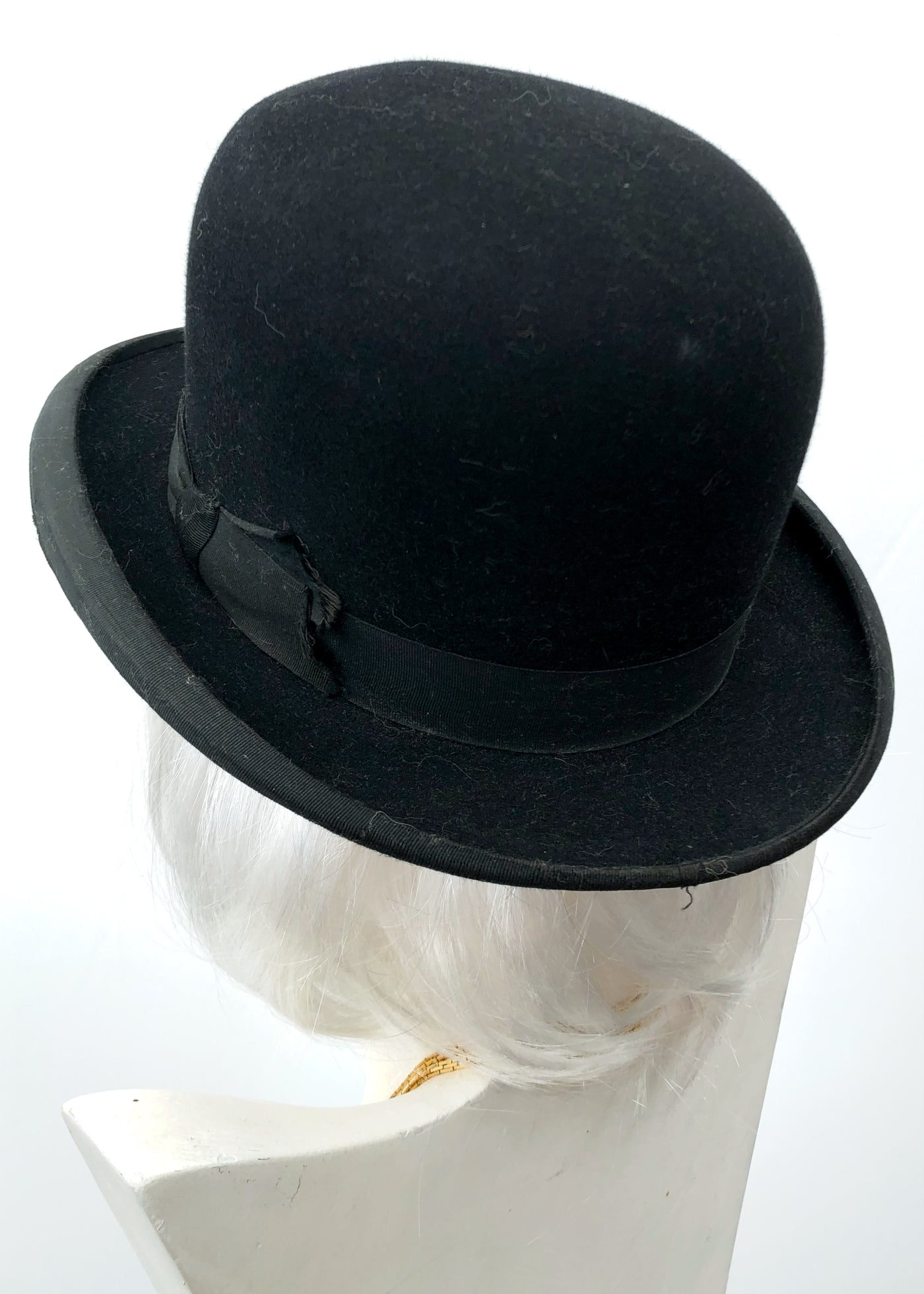 Vintage Tress & Co Black Bowler Hat