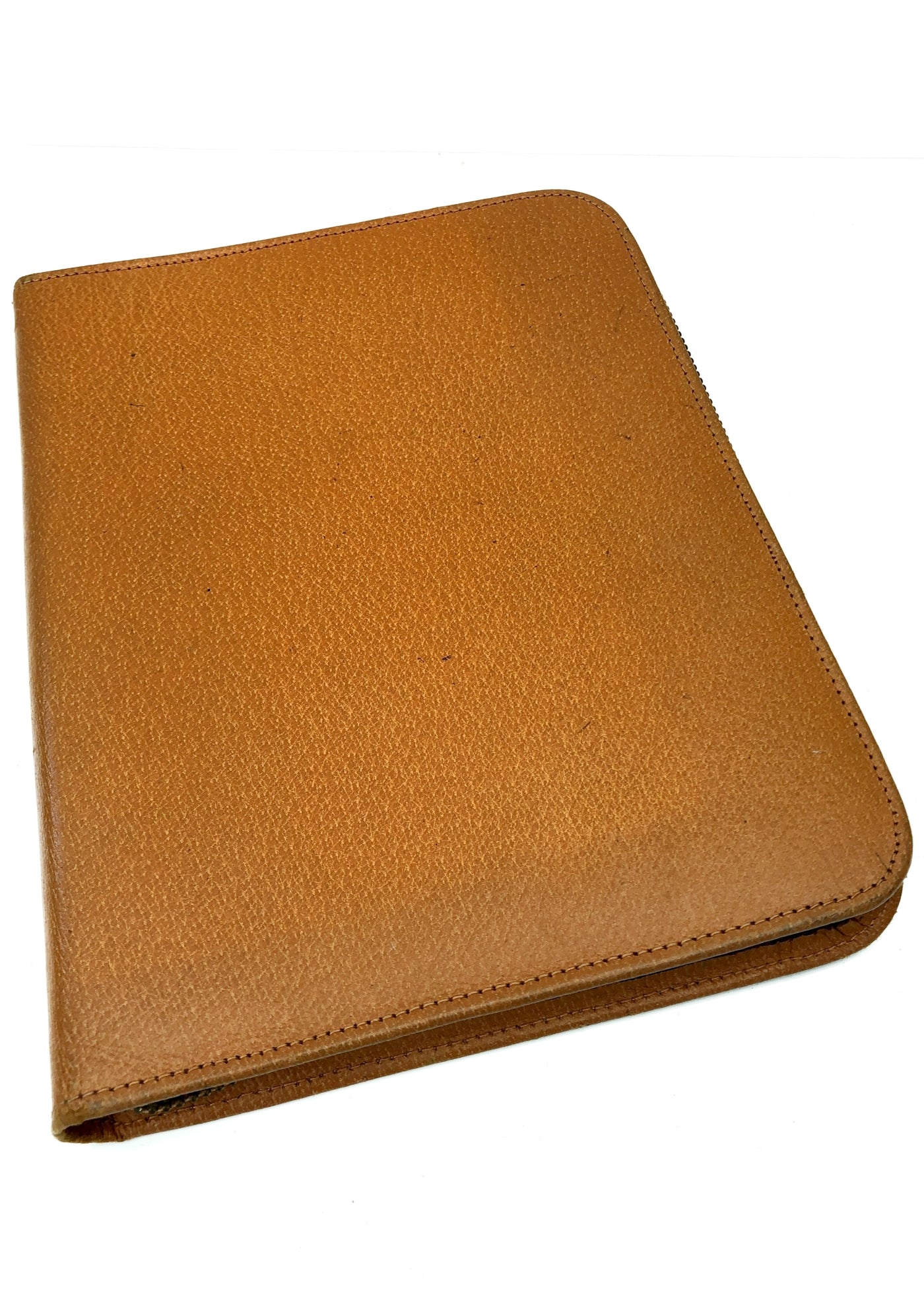 Vintage 60s Tan Brown Leather Writing Case Wallet