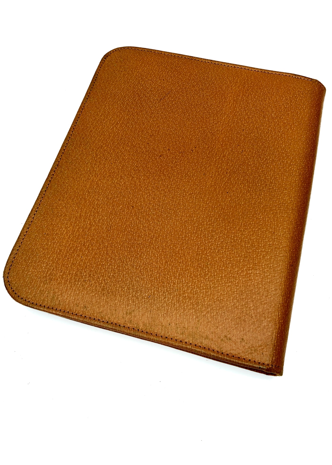Vintage 60s Tan Brown Leather Writing Case Wallet