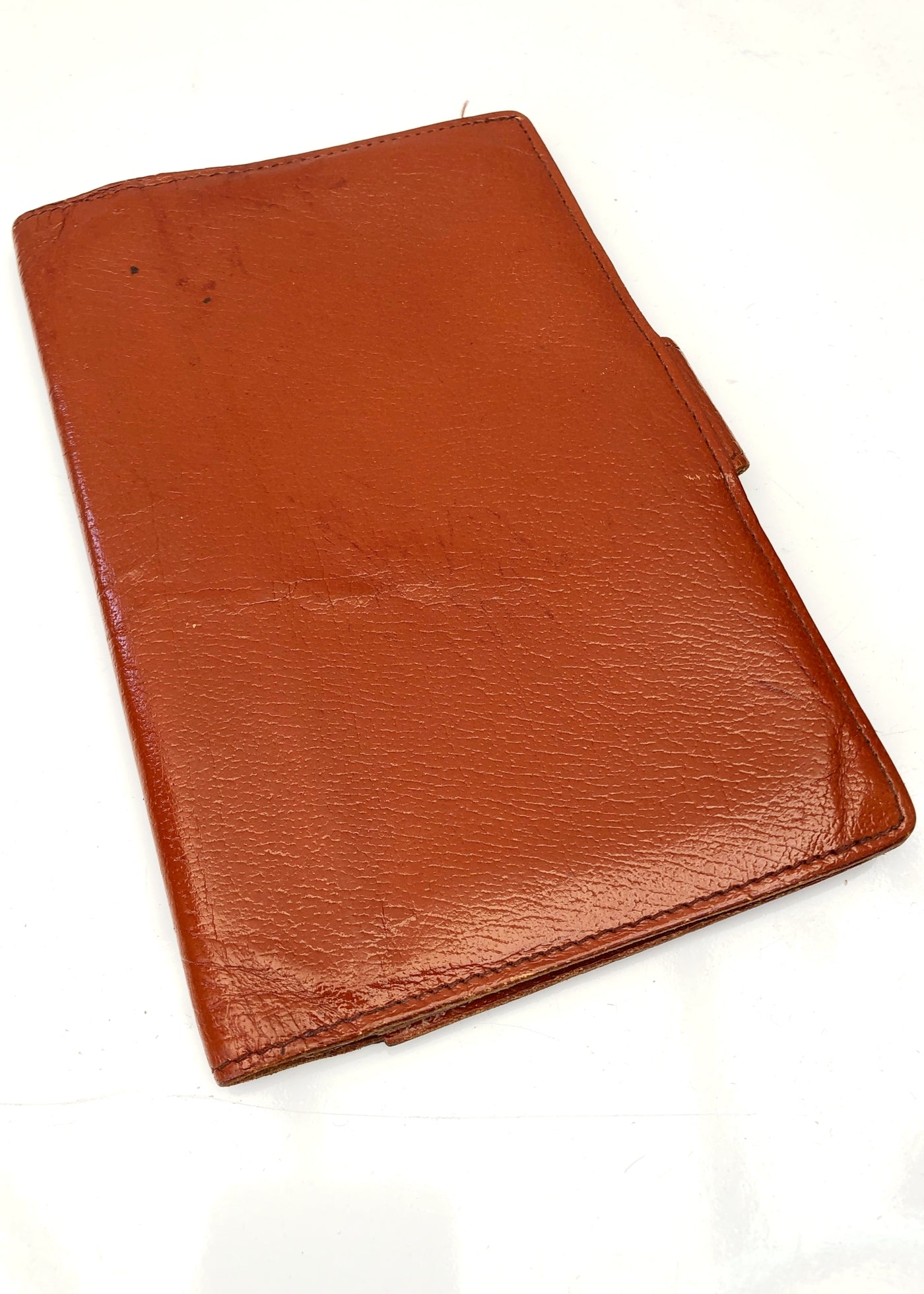 Vintage 50s Tan Brown Leather Travel Wallet