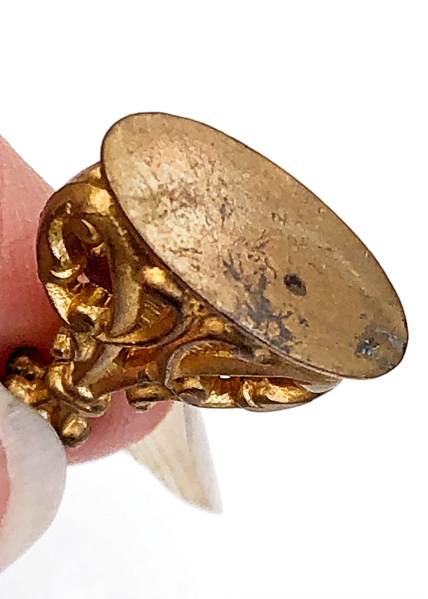 Antique Victorian Ribbon Watch Fob • Mourning Fob