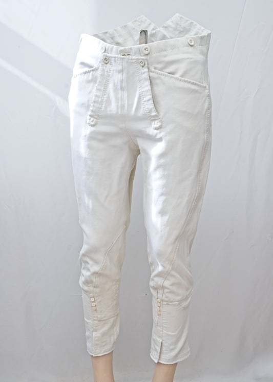 Men's Vintage Frank Hall White Jodphurs • Equestrian • Mr Darcy Breeches