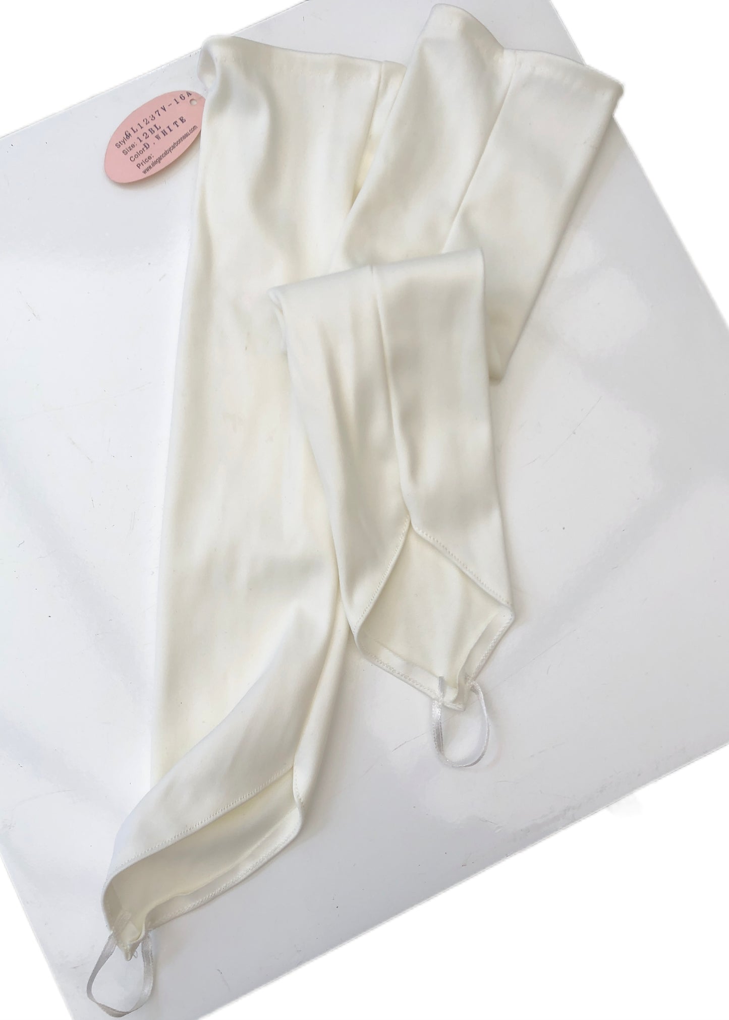 1980s Vintage White Bridal Long Fingerless Pointy Gloves • Opera Length