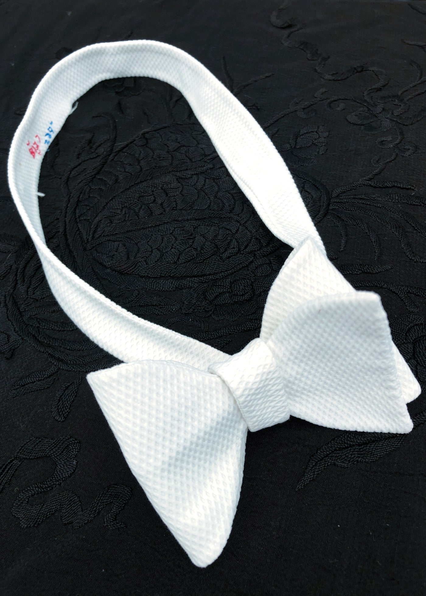 Vintage White Marcella Thistle Bow Tie • Self Tie Piqué