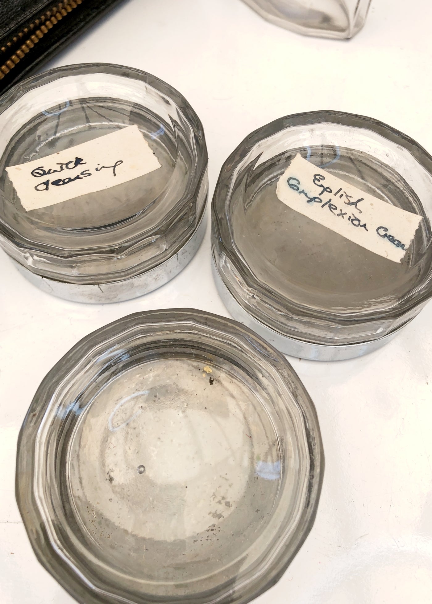 Vintage 50s Women's Travel Grooming Vanity Kit • Leather Case