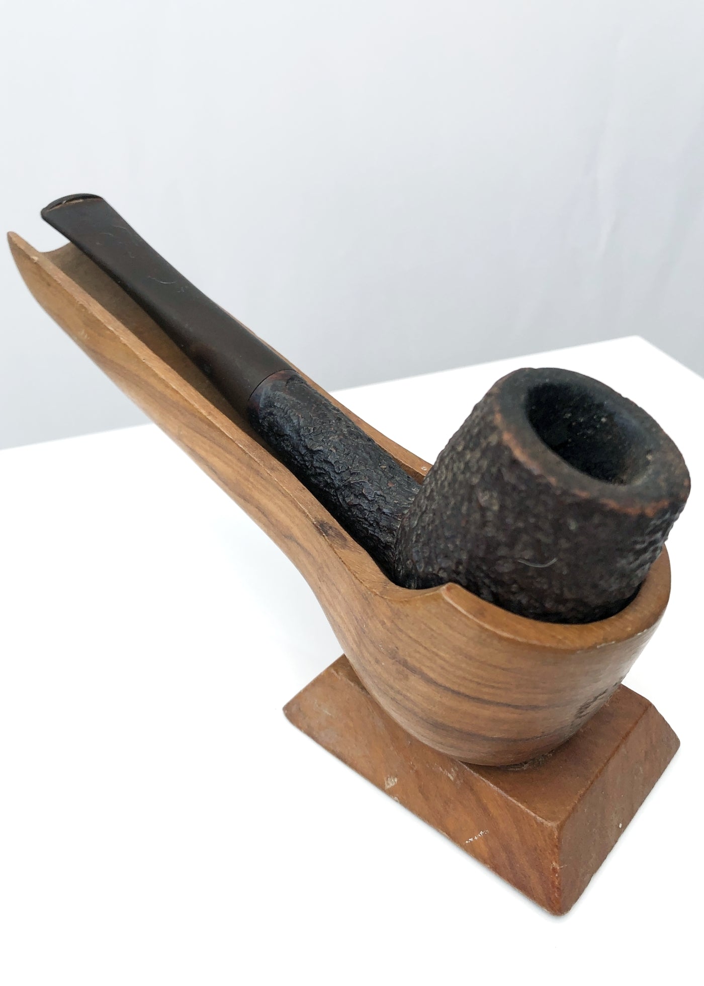 Vintage 50s Wooden Pipe Stand • Man Cave Accessory