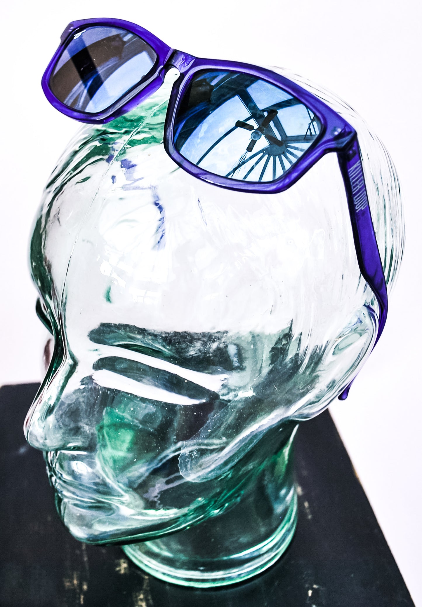 1990s Rare Killer Loop Wayfarer Mirrored Sunglasses in Violet Blue