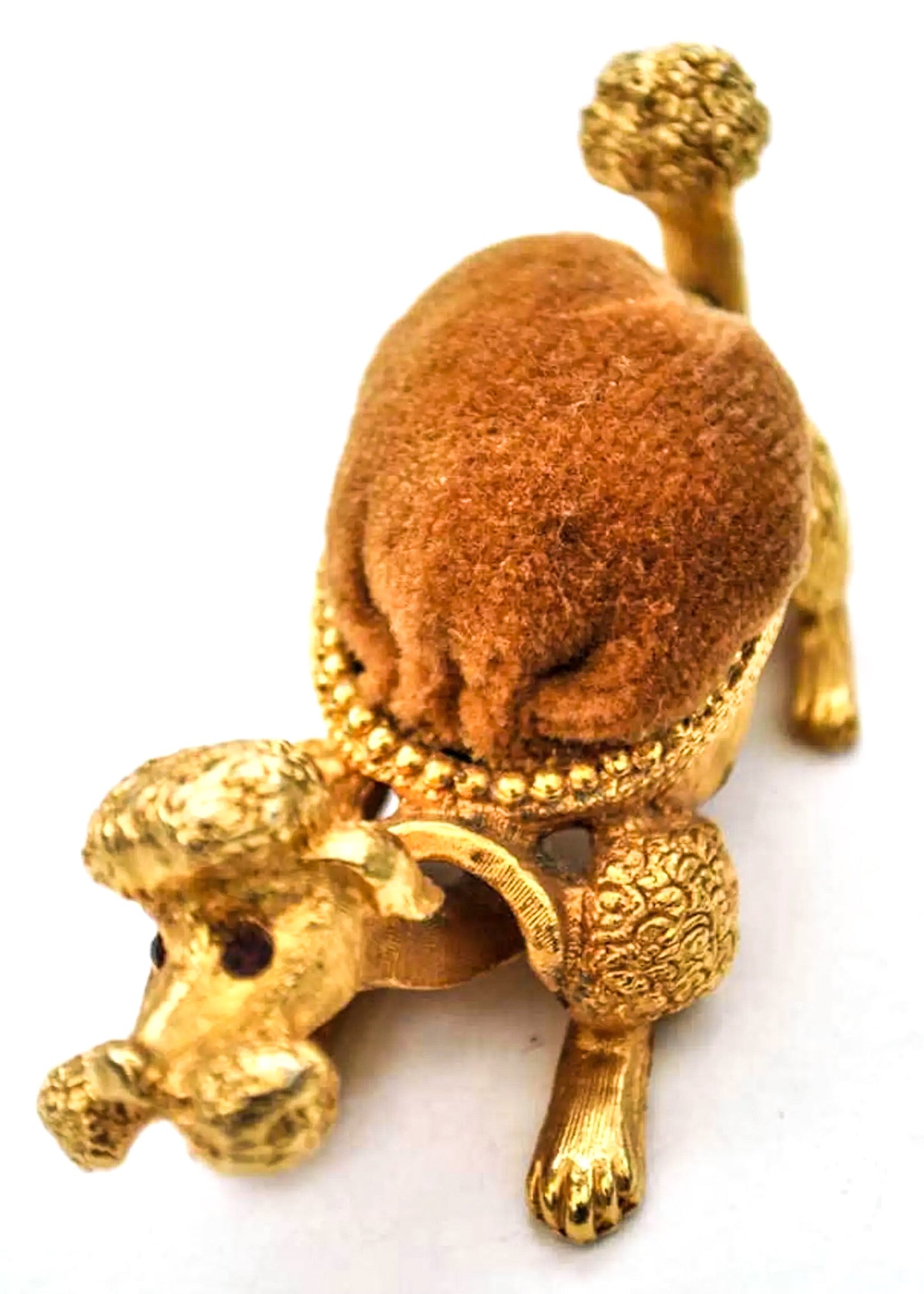 Vintage Articulated Poodle Dog Pin Cushion Ornament