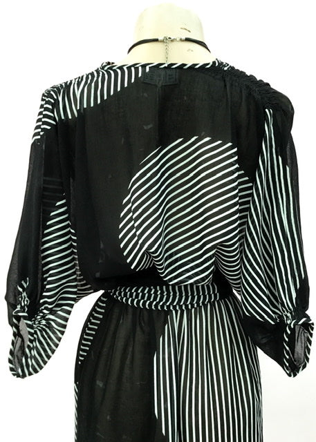 Vintage Sheer Black & White Frank Usher Day Dress