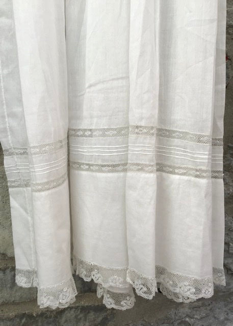 Vintage Baby Christening Gown with Lace Trim