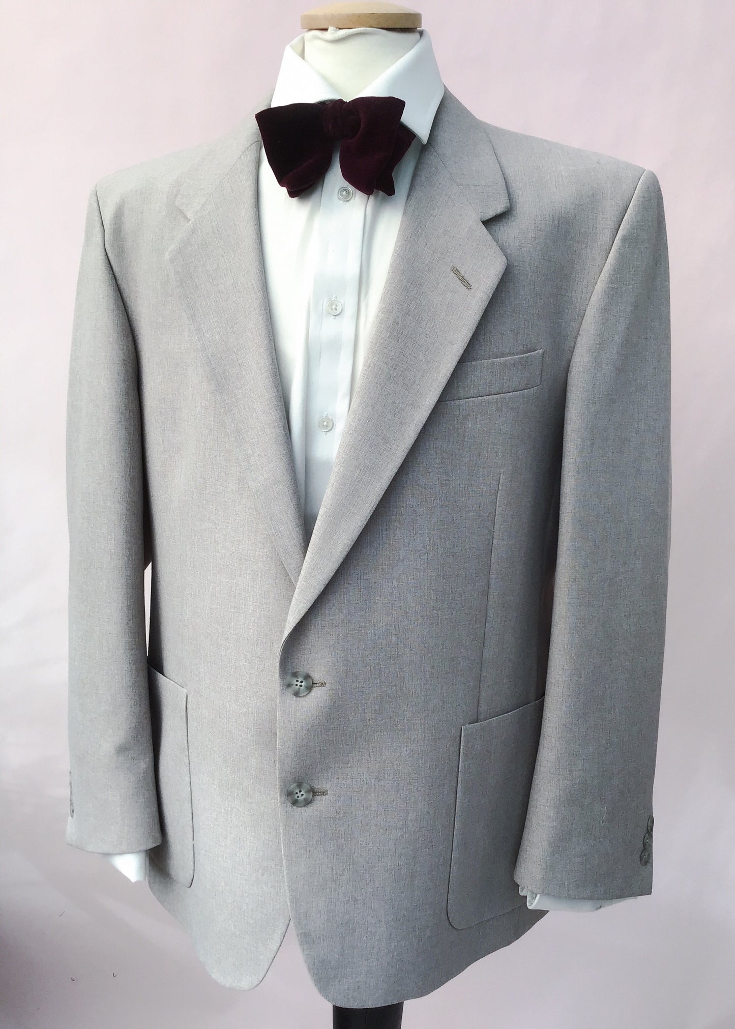 1970s Men's Vintage Grey Blazer Sports Jacket 44R